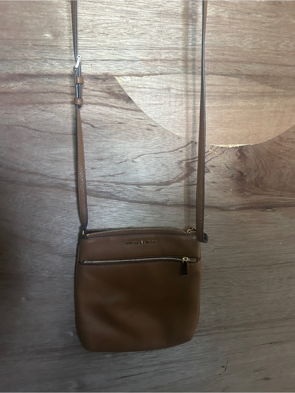 Michael Kors Pebbled Leather Tote in Cognac with Gold Hardware